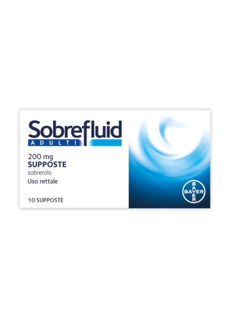 SOBREFLUID*ADULTI 10 supp 200 mg