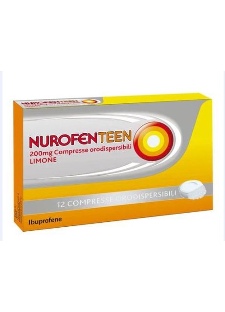 NUROFENTEEN*12 cpr orodisp 200 mg limone