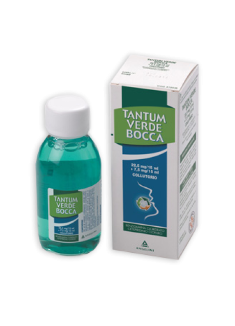 TANTUM VERDE BOCCA*collutorio 240 ml 22,5 mg/15 ml + 7,5 mg/15 ml