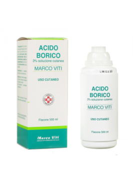 ACIDO BORICO (MARCO VITI)*soluz cutanea 500 ml 3%