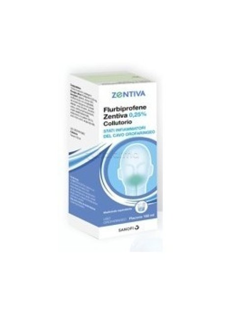 FLURBIPROFENE (ZENTIVA)*collutorio 160 ml 25 mg/10 ml