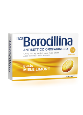 NEOBOROCILLINA ANTISETTICO OROFARINGEO*16 pastiglie 6,4 mg +52 mg limone