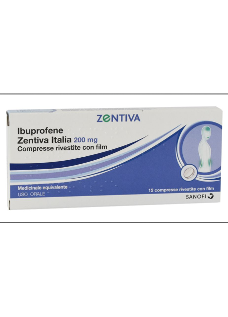 IBUPROFENE (ZENTIVA ITALIA)*12 cpr riv 200 mg