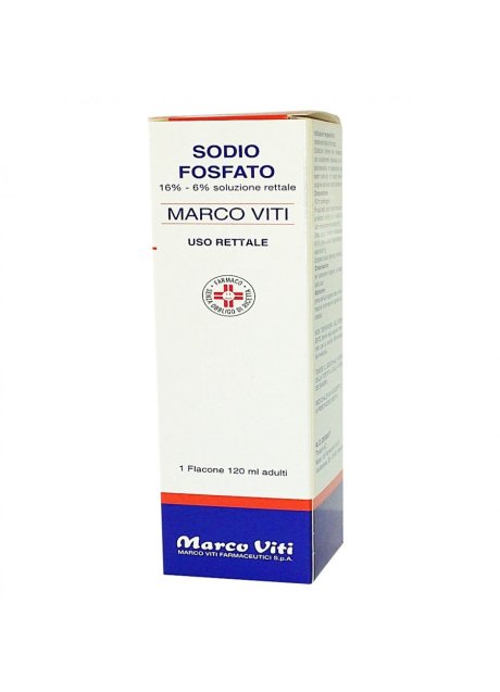 SODIO FOSFATO (MARCO VITI)*1 flacone 120 ml 16% + 6% soluz rett