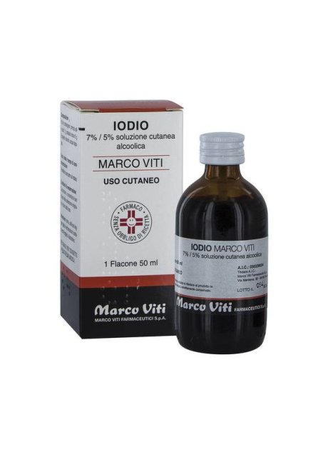 IODIO SOLUZIONE ALCOLICA I (MARCO VITI)*soluz cutanea 50 ml7% + 5%