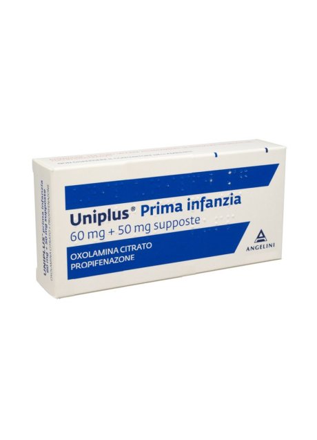 UNIPLUS*PRIMA INFANZIA 10 supp 60 mg + 50 mg