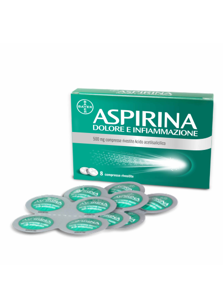 ASPIRINA DOLORE E INFIAMMAZIONE*8 cpr riv 500 mg