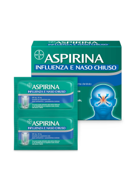 ASPIRINA INFLUENZA E NASO CHIUSO*orale 10 bust 500 mg + 30 mg