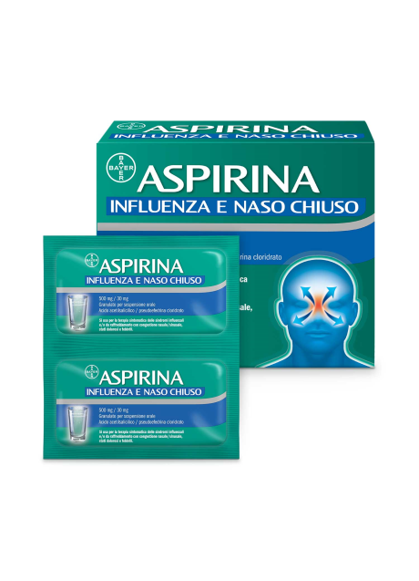 ASPIRINA INFLUENZA E NASO CHIUSO*orale 20 bust 500 mg + 30 mg