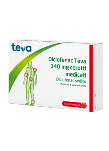 DICLOFENAC (TEVA)*5 cerotti medicati 140 mg