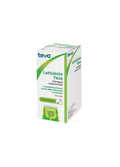 LATTULOSIO (TEVA)*orale soluz 200 ml 670 mg/ml flacone