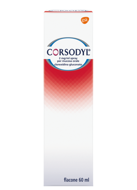 CORSODYL*spray mucosa orale 60 ml 200 mg/100 ml