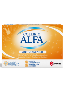 COLLIRIO ALFA ANTISTAMINICO*10 monod collirio 0,8 mg/ ml + 1mg/ml 0,3 ml