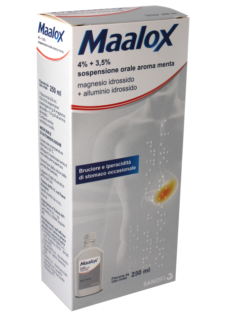 MAALOX*orale sosp 250 ml 4% + 3,5% aroma menta