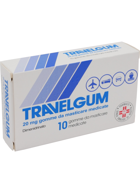 TRAVELGUM*10 gomme mast 20 mg