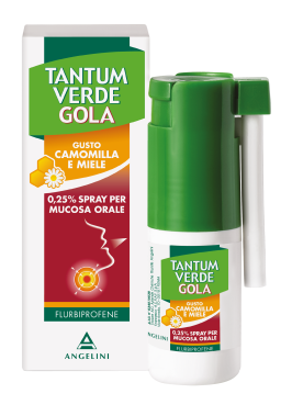 TANTUM VERDE GOLA*spray mucosa orale 15 ml 0,25% gusto camomilla e miele