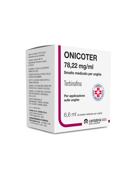 ONICOTER*smalto unghie 1 flacone 6,6 ml 78,22 mg/ml