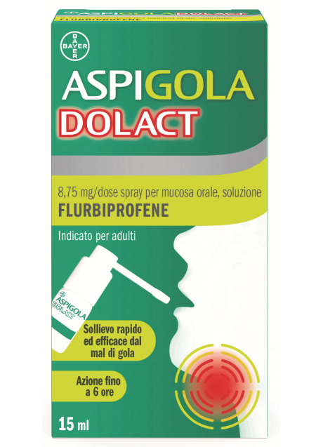 ASPIGOLADOLACT*spray mucosa orale 15 ml 8,75 mg/dose