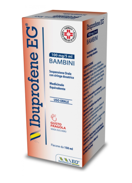 IBUPROFENE (EG)*orale sosp 150 ml 100 mg/5 ml gusto fragolasenza zucchero