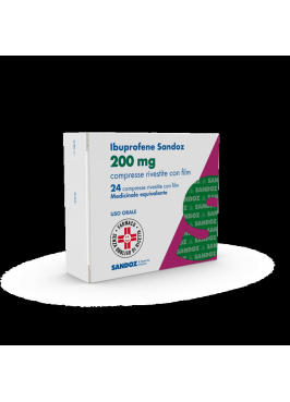 IBUPROFENE (SANDOZ)*24 cpr riv 200 mg